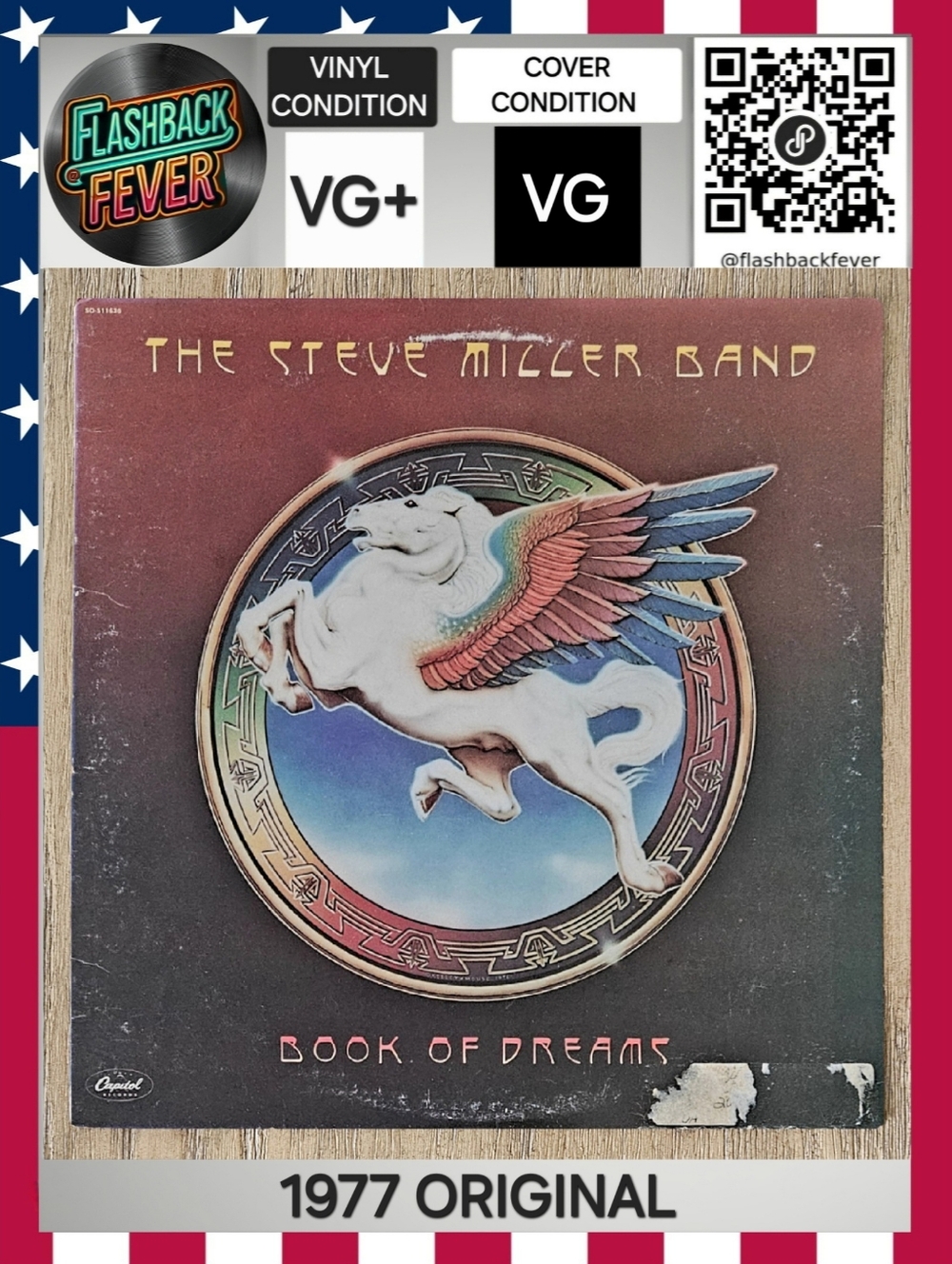 THE STEVE MILLER BAND•Book Of Dreams•1977 US (#SO-511630)•Goldisc Pressing